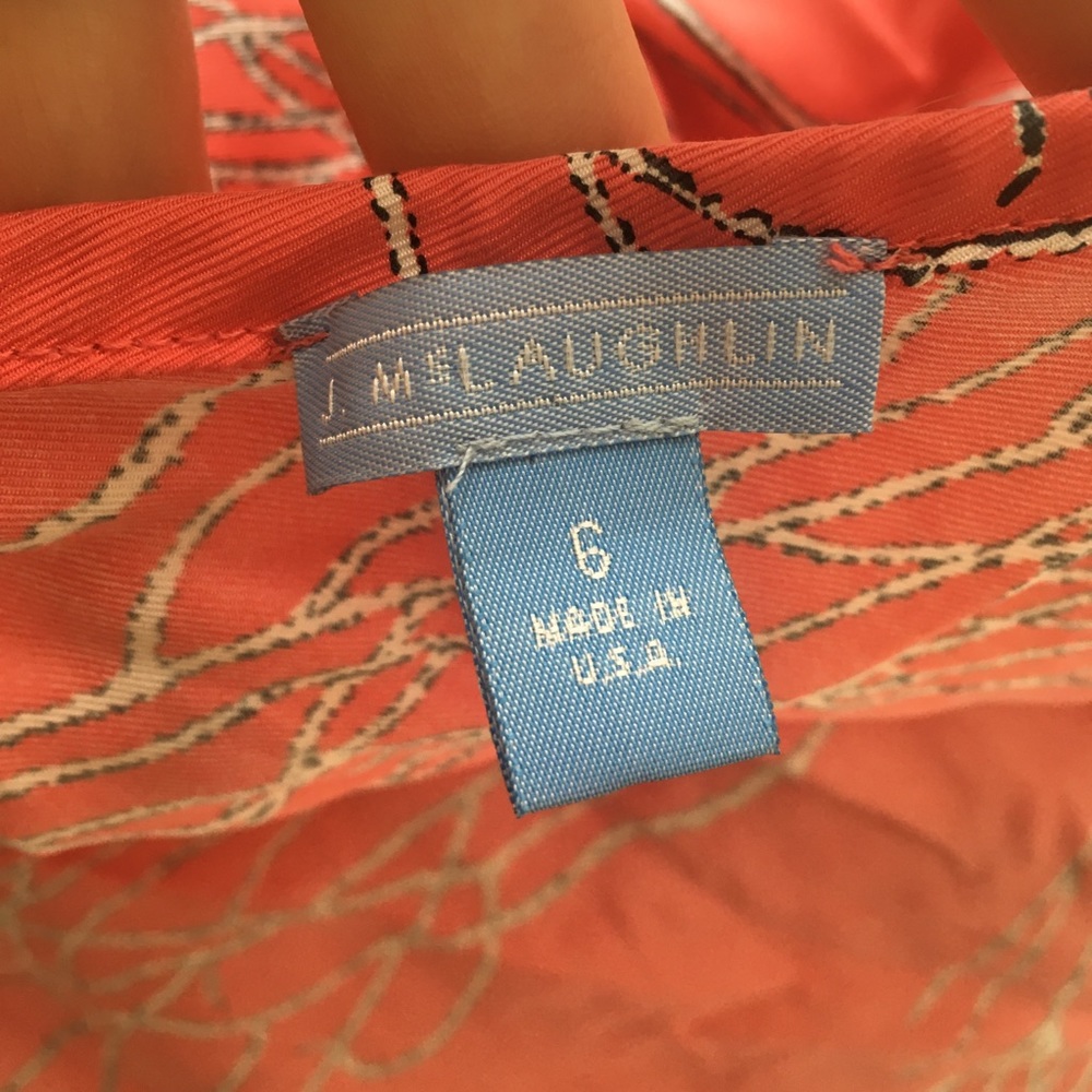 Coral red J McLaughlin top - Picture 6 of 8